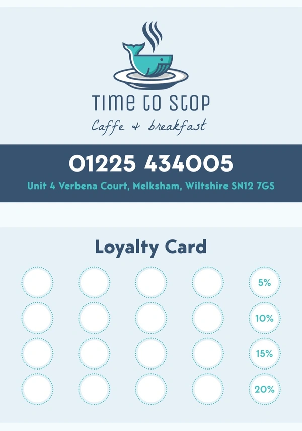  Timetostop Loyalty Cards
